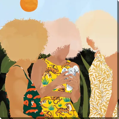 Картина маслом Люди без лиц №4