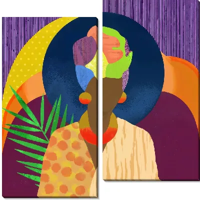 Женщина без лица на фоне ветви