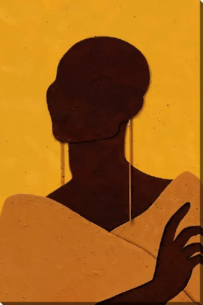 Картина маслом Безликая африканка