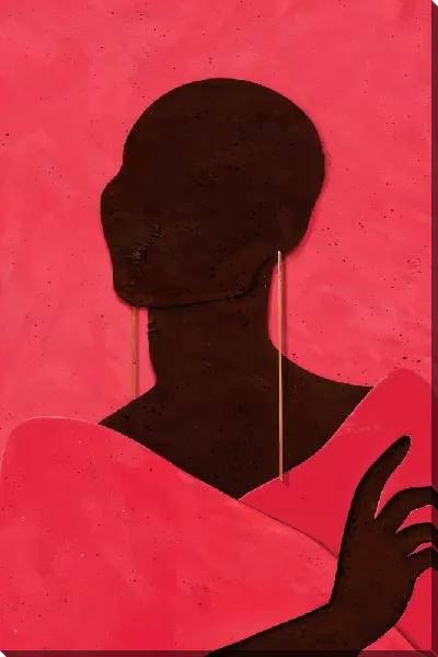 Картина маслом Безликая африканка №2