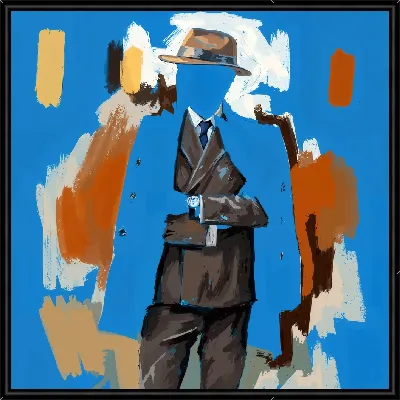 Мужчина в шляпе безликий