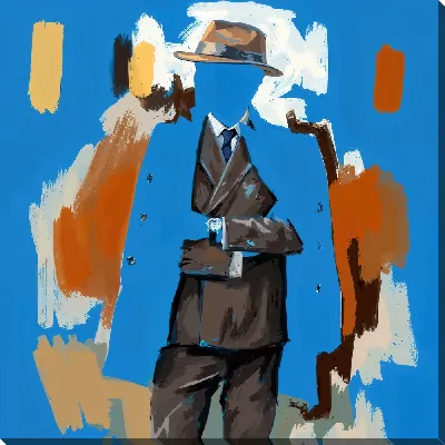 Мужчина в шляпе безликий