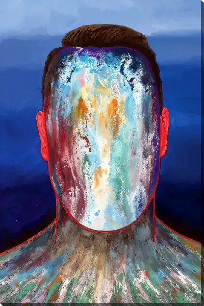 Картина маслом Парень безликий