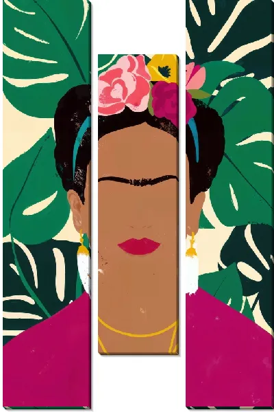 Модульная картина Фрида Кало без лица
