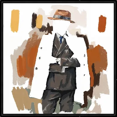 Человек без лица в шляпе