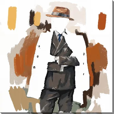 Человек без лица в шляпе