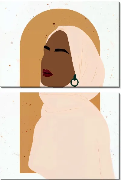 Модульная картина Безликость №6