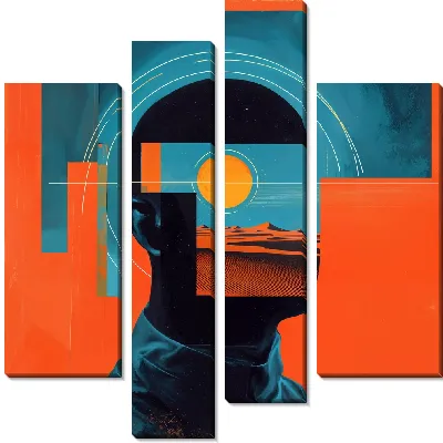 Модульная картина Безликость №14