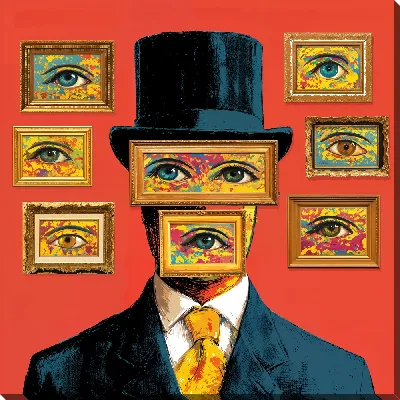 Картина маслом Безликость и глаза