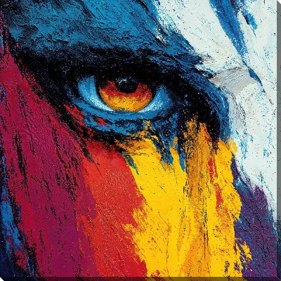 Картина маслом Мужской глаз в стиле арт