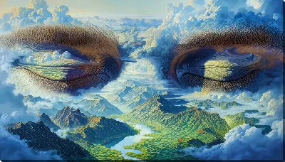 Картина маслом Планета засыпает