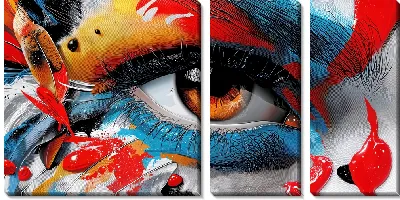 Модульная картина Глаз в стиле арт