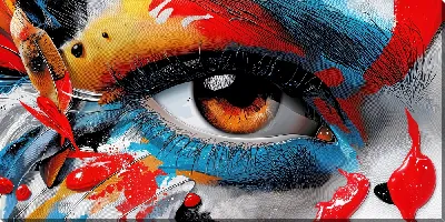 Картина маслом Глаз в стиле арт