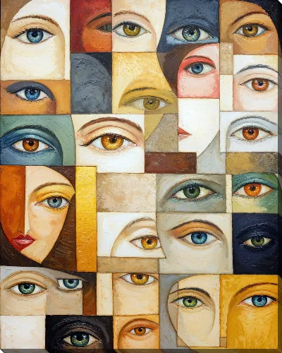 Картина маслом Все смотрят