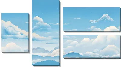 Модульная картина Небо с облаками №12