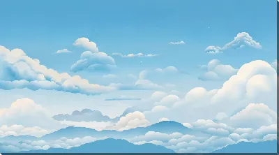 Картина маслом Небо с облаками №12