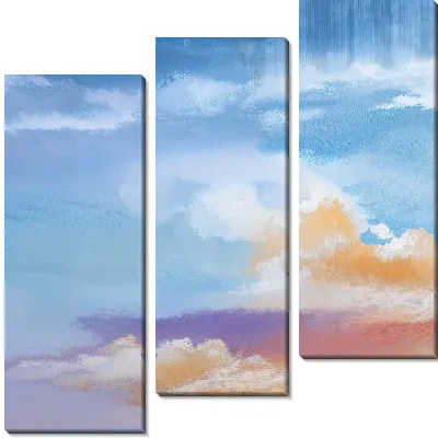 Модульная картина Облака абстракции