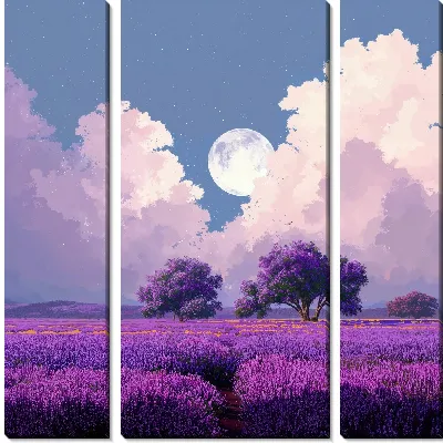 Модульная картина Облака над Провансом