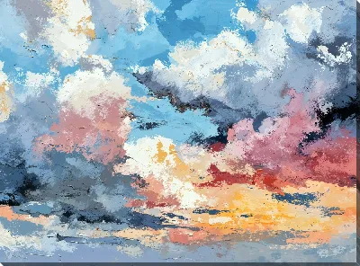 Картина маслом Небо абстрактное облаков №2