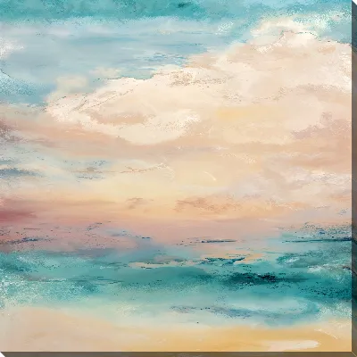 Картина маслом Облака и бирюзовое небо