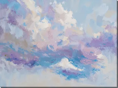Картина маслом Бледно-сиреневые облака