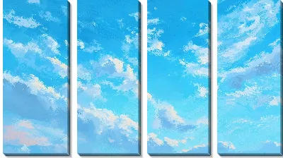 Модульная картина Голубые облака