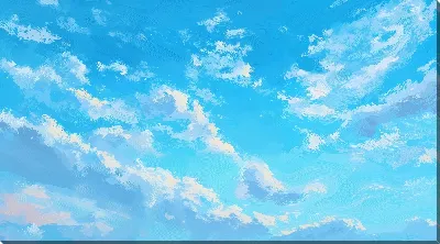 Картина маслом Голубые облака
