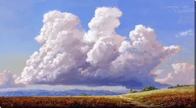 Картина маслом Воздушные облака