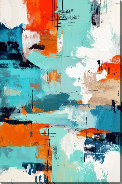 Картина маслом Современная абстракция для интерьера №9