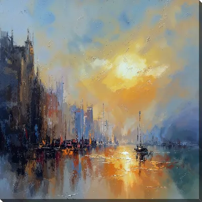 Картина маслом Современный пейзаж абстракция