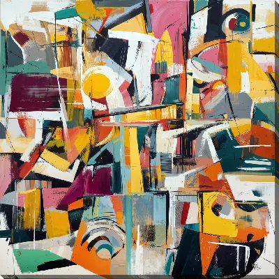 Картина маслом Современная абстракция для интерьера №21