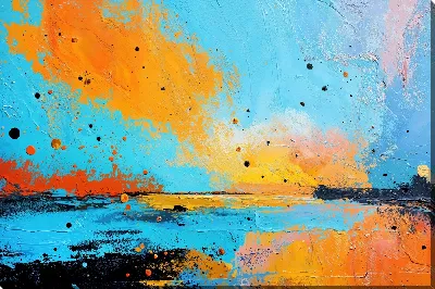 Картина маслом Современная абстракция для интерьера №23