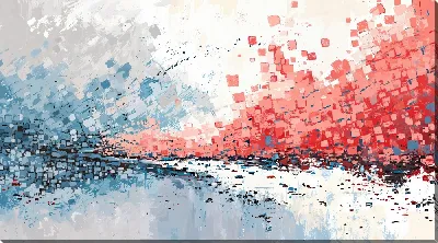 Картина маслом Современная абстракция для интерьера №25