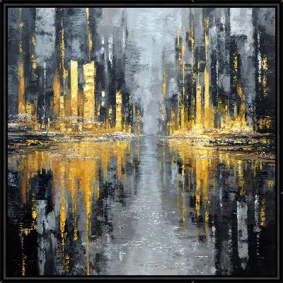 Картина Черная абстракция пейзажа