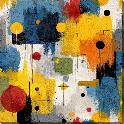 Картина маслом Современная абстракция для интерьера №36
