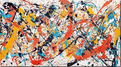 Картина маслом Современная абстракция с брызгами