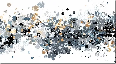 Картина маслом Современная абстракция для интерьера №48