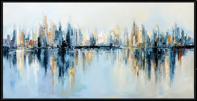 Картина Абстракция панорама города