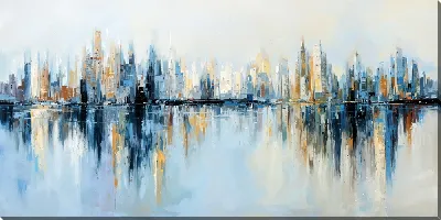 Постер Абстракция панорама города