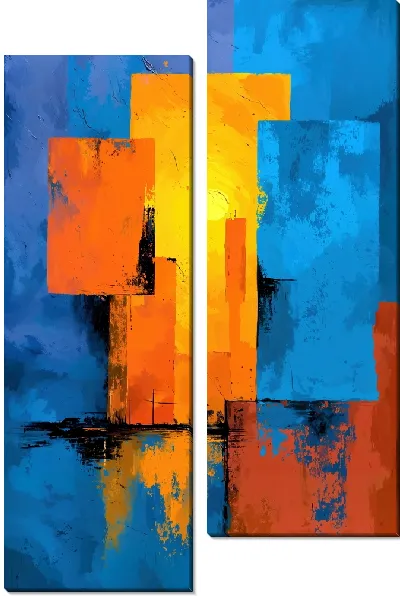 Модульная картина Современная абстракция для интерьера №54