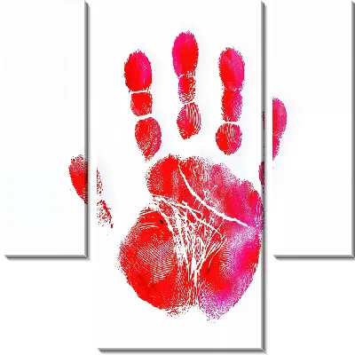 Модульная картина Отпечаток руки №2