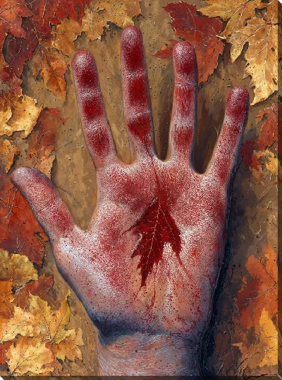 Картина маслом Отпечаток руки №3