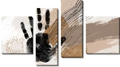 Модульная картина Отпечаток руки №5