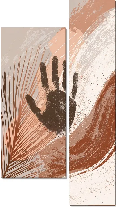 Модульная картина Отпечаток руки №7