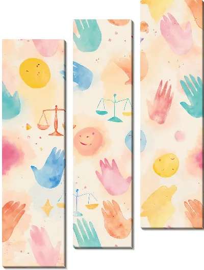 Модульная картина Отпечаток руки №8