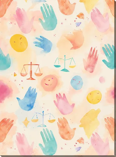 Картина маслом Отпечаток руки №8