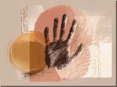 Картина маслом Отпечаток руки №11