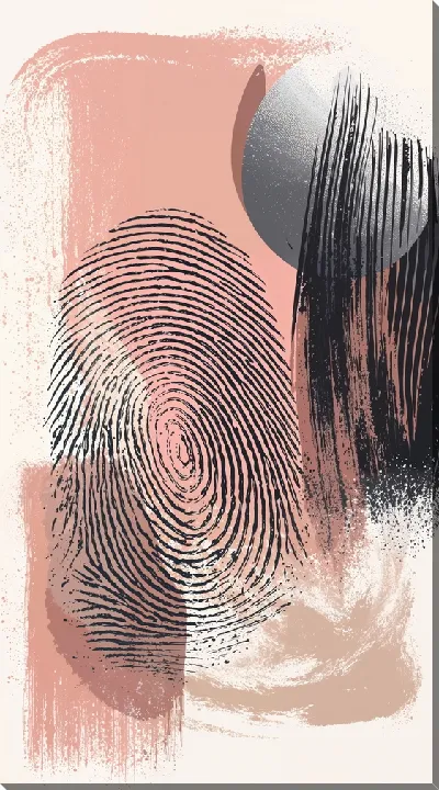 Картина маслом Отпечаток пальца №12