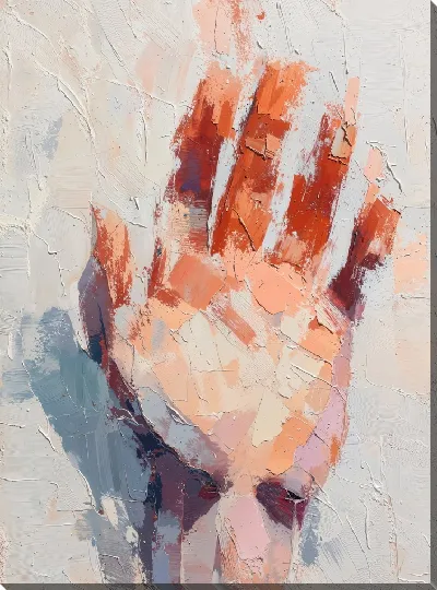 Картина маслом Отпечаток руки №14