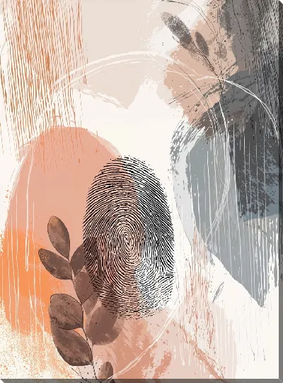 Картина маслом Отпечаток пальца №18